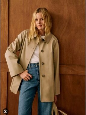 Sézane Carter Jacket in Light Beige Trench Coat XS